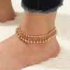 1PC Women's Fashion Trendy Single Row Small Bell Foot Chain Hand Decoration Outdoor Tourism Beach Banquet Party Holiday Gift