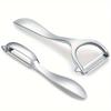1Set/2pcs Vegetable Peeler Type Y and Type I Stainless Steel Peeler for Potatoes, All Fruits and Vegetables, Utility Kitchen Tools