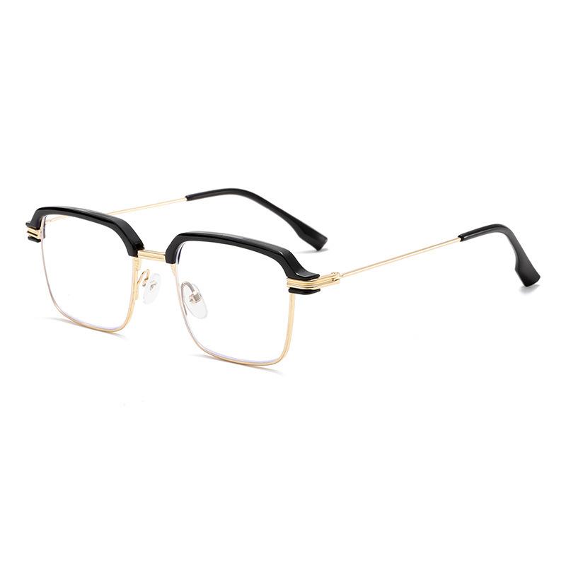 Fashion Square Reading Glasses Men Women Anti Blue Light Metal Frame Presbyopic Glasses Computer Eyewear +1.0 To +4.0