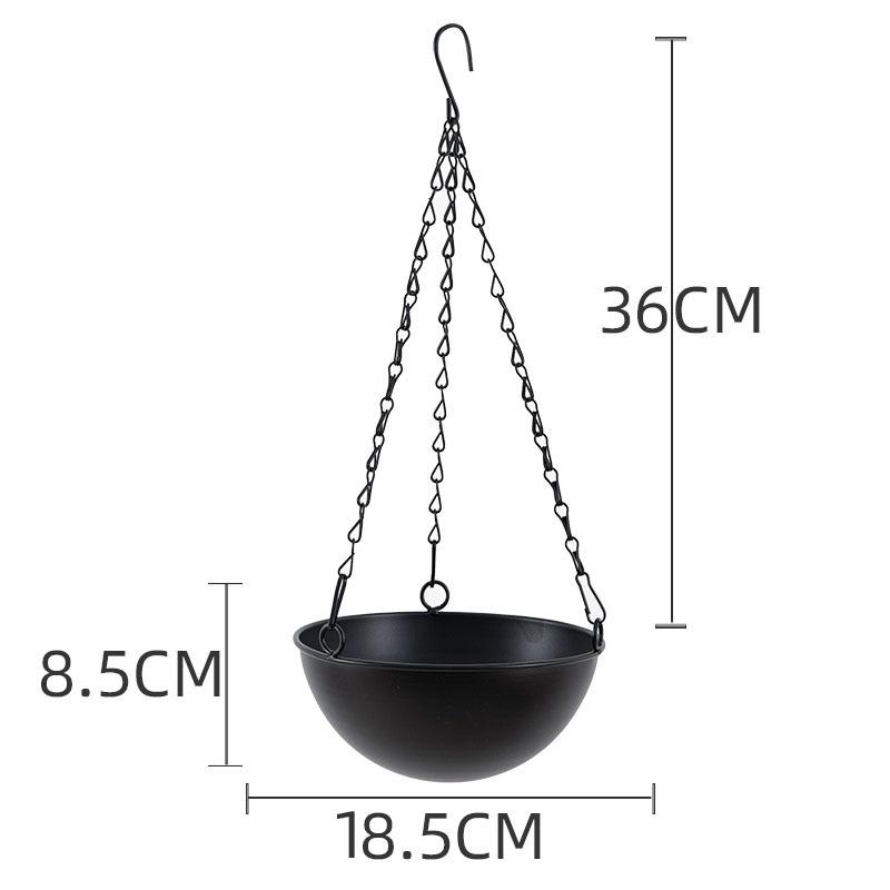 Metal Hanging Plant Flower Pot Nordic Chain Hanging Planter Basket Flower Vase for Home Garden Balcony Decoration