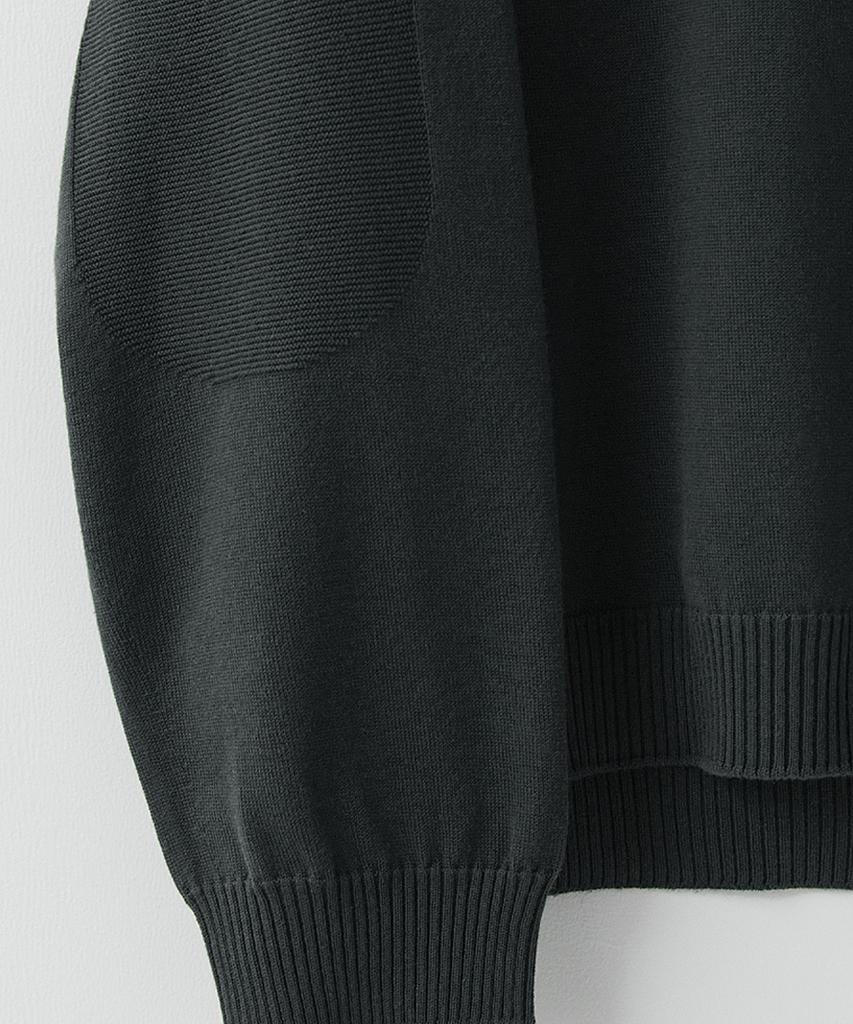 Leopeusaideu Whole Garment Crew Knit Charcoal