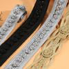 1Yard Handmade Gold Cord Patch Baroque Decorative Trim Appliques Sew on Patches for Clothing Clothes Applique