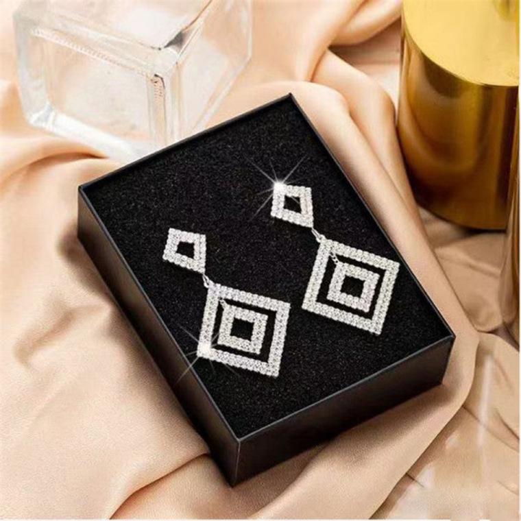 S925 Silbernadel Luxus Diamant Quaste Ohrstecker - Damenschmuck für Gesellschaftsdamen Hängeohrringe