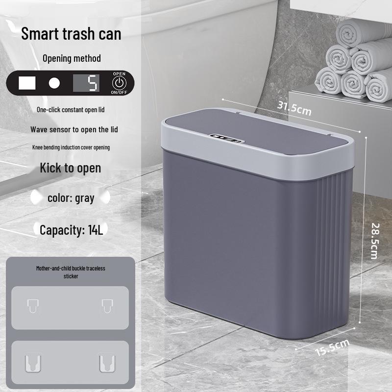 2025 Smart Induction Trash Can: Automatic, Hygienic, Light Luxury Design for Home