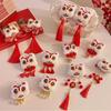 New Year Hair Clip Pearls Side Clip Tassels Pompoms Sweet Bowknot Plush Furry Hairpin Sweet Cool Photo Props