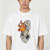 Street Style Flame Print Casual Half Sleeve T-Shirt Unisex Summer New Cotton Round Neck Short Sleeve T-Shirt Breathable Cool