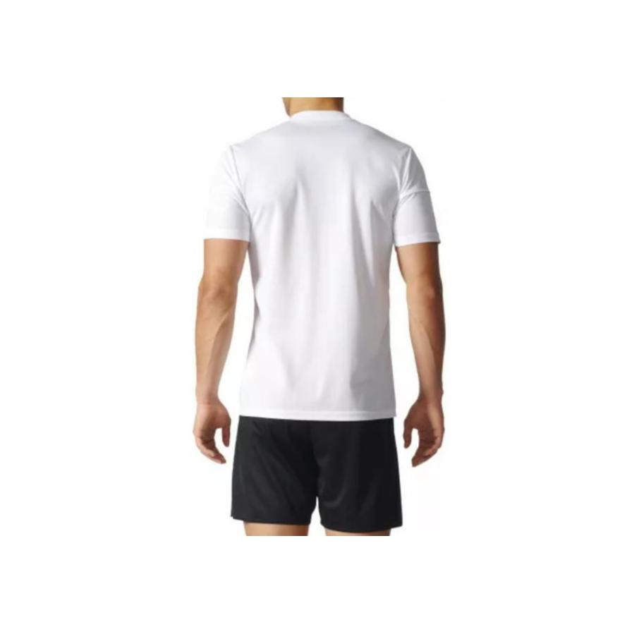 Adidas Round Neck Logo Print Straight Short Sleeve Regular T-Shirt Men Tops White BJ9176