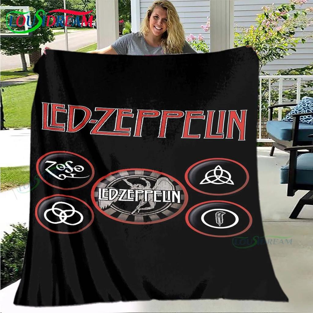Pop Singer L-Led-Zeppelin Blanket,Flannel Throw Blanket for Home Bedroom Bed Sofa Picnic Office Hiking Leisure Nap Birthday Gift