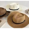 Breathable Sun Hat Wide Brim Jazz Hat Fashion Straw Cap  Summer Travel