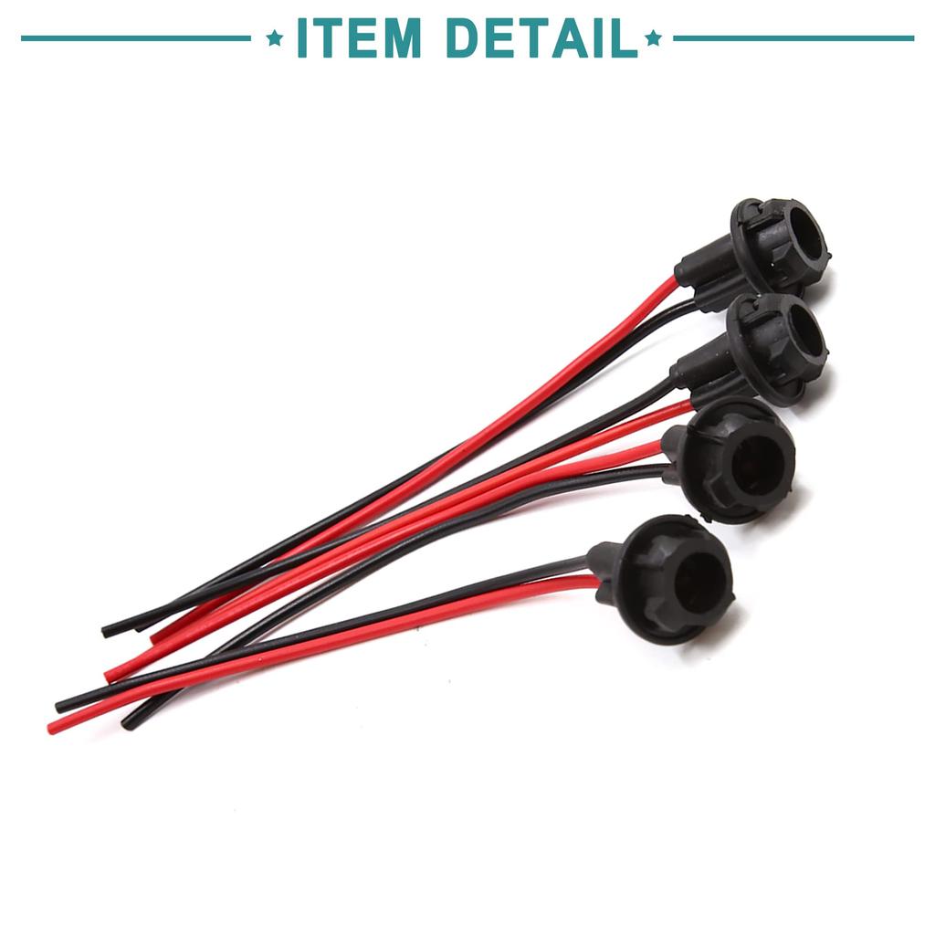 ACROPIX Kabelhärnskontakt Förlängningssockel T10 Lampa 2 Ledare Universell Svart 4 St