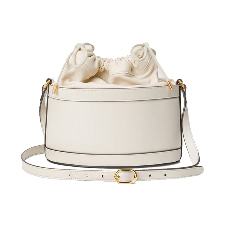 GUCCI Horsebit 1955 Leather Bucket Bag, Shoulder Bag, Crossbody Bag Women's White 602118-1DBLG-9022