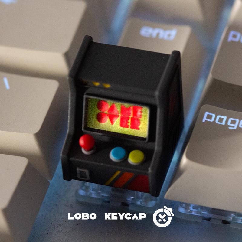 Original Retro Game Console Translucent Keycaps Arcade Mechanical Keyboard Accessory Kawaii ESC Replacement Keycap Single Resin