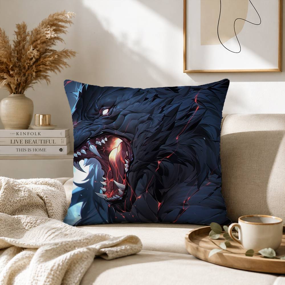 Angry Animal Wolf Fierce Pillow Case for Sofa Living Room Home office Decor Protective Cover