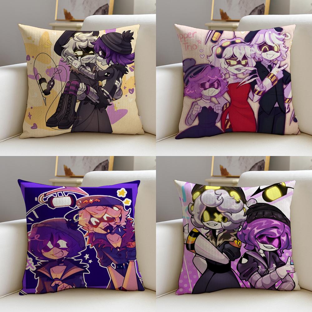 Futuristic MMurder DronesS Cushion Cover Breathable and Skinfriendly Linen Pillowcase Square Removable and Washable Cushion