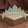 Rhinestone Baroque Pageant Crowns Luxury Crystal Crystal Cake Topper  Hair Dress Accessories