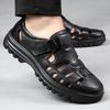 Men's Summer Sandals Luxury Leather Casual Shoes 2025 Comfortable Outdoor Fashion Sandals Soft Bottom Anti Slip Breathable Shoes