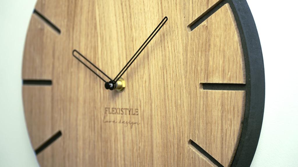 Wooden Wall Clock Wood Art 30cm