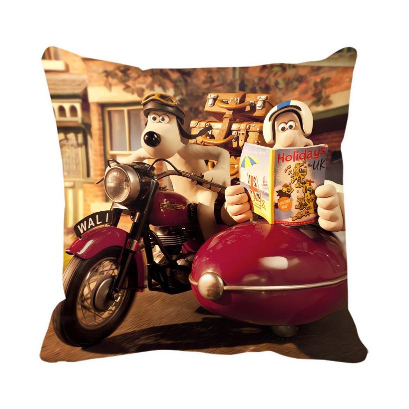 Tonnika Chen Unisex Wallace Gromit Decorative Pillow Covers For Sofa Cushions Home Decor Pilow Cases Luxury Pillow Cover 40X40 Cushion Cover 45*45