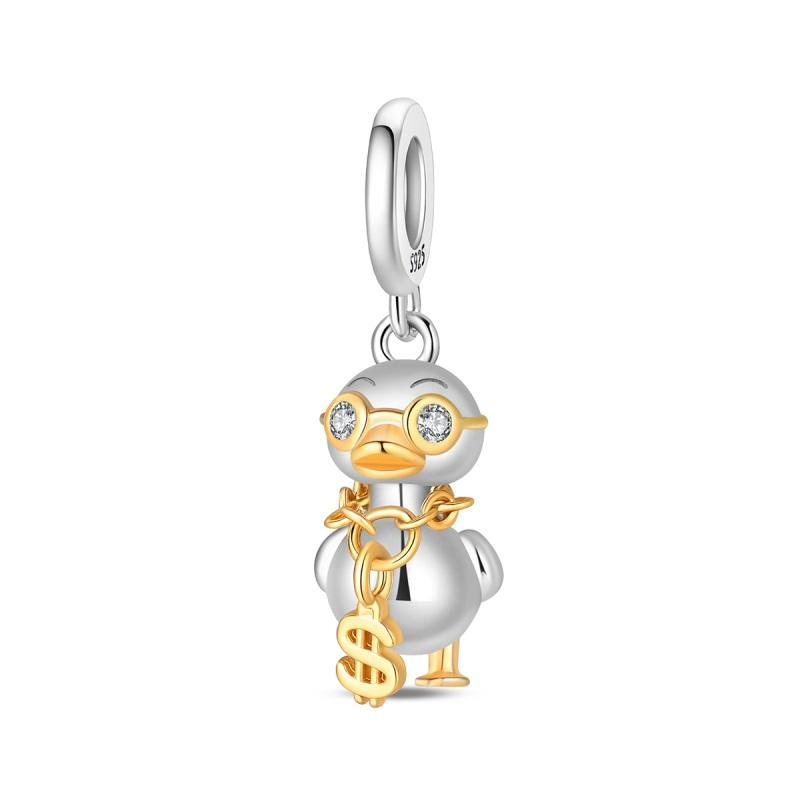 New 925 Silver Lucky Zoo Cat Dog Rabbit Fox Charms Bead For Women Fit Bracelet DIY Birthday Party Jewelry Gift