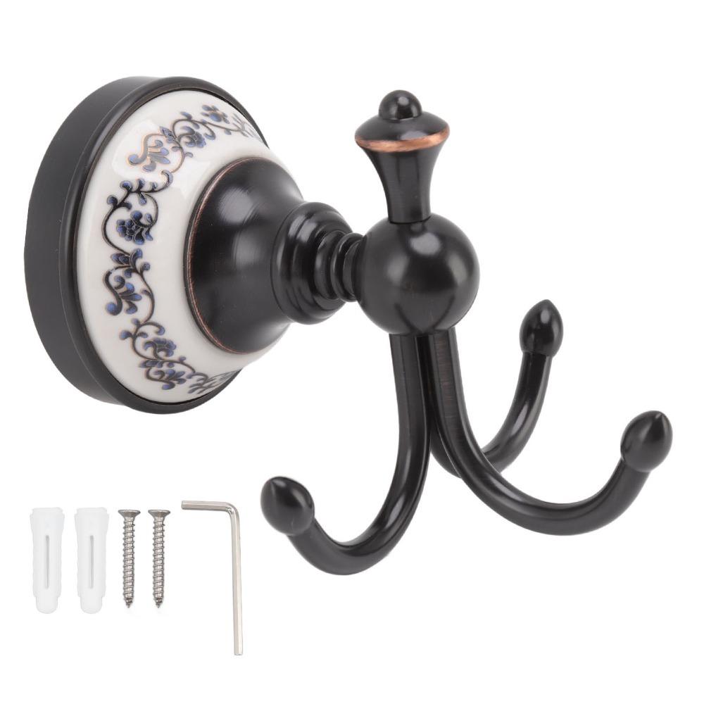 Retro Look Coat Hook Black Bathroom Hook Towel Hook Bathroom Bedroom Kitchen Laundry Room Entryway