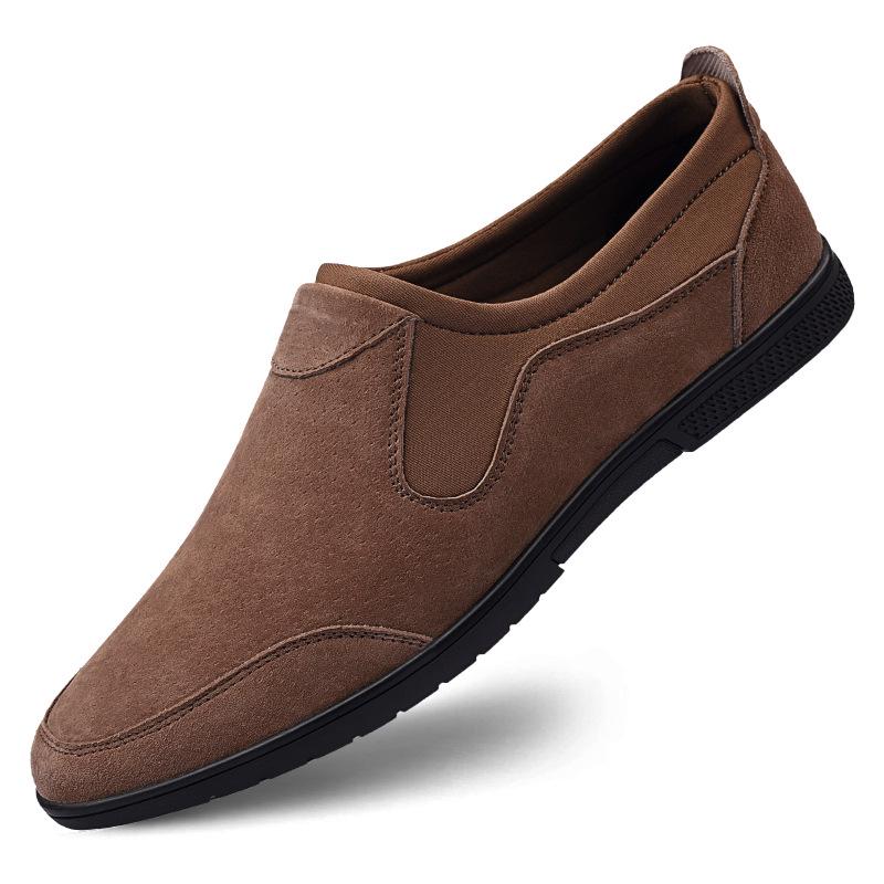 Men s Summer Slip-On Soft Leather Loafers - Casual Cowhide Driving Moccasins 42