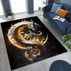 Magic Dragon Mythology Art Chinese Loong Cartoon Rug for Bedroom Living Room Sofa Home Doormat Decor, Large Non-slip Floor Mat