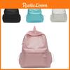 Nylon Backpack For High School Students With Simple Solid Color Shoulder Strap Letter Print For Campus Use
