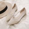 Fashion Pointed Toe Shoes for Woman 2024 Women's Summer Footwear Office Flat Flats Black Lastest E Vacation Chic Point Elegant Wholesale