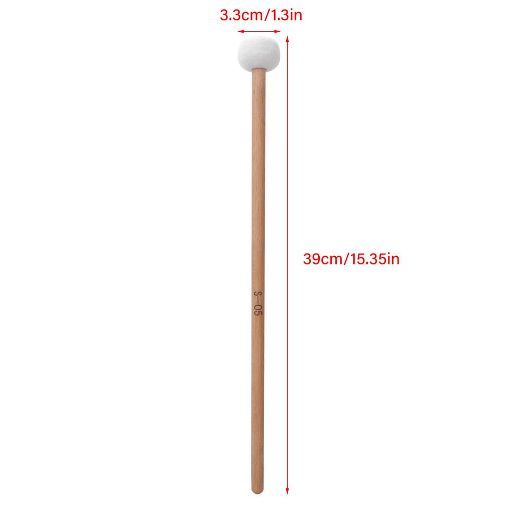 Drum Mallet Hammer White Felt Timpani Snare Drum Musical Instrument Accessories Drum Mallet Hammer Drum Mallet Felt Mallets