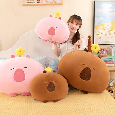 New Cute Capybara Plush Toy Doll Throw Pillow Boys and Girls Birthday Gift Doll Bed Sleeping Doll
