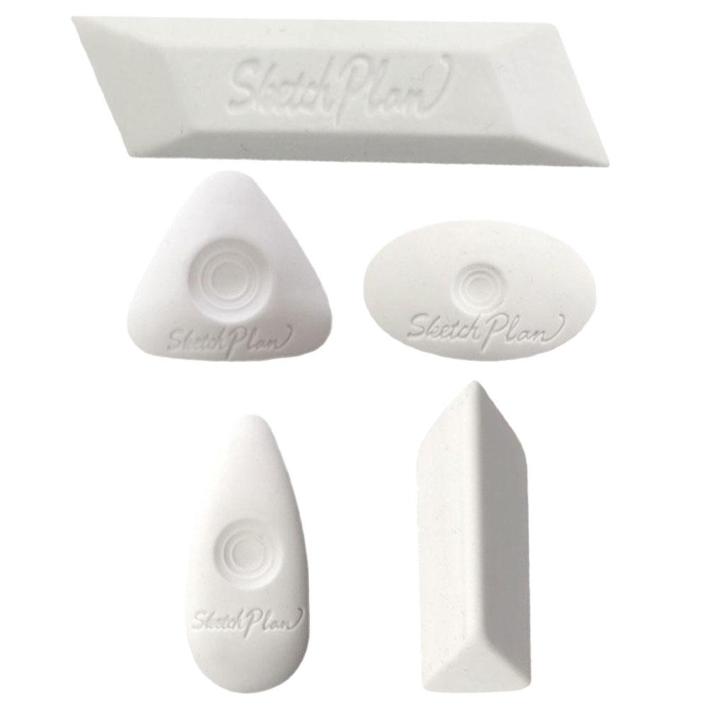5Pcs White Erasers Minimal Residue School Stationery Creative Painting Eraser Set Pencil Painting Eraser Students Supply белый