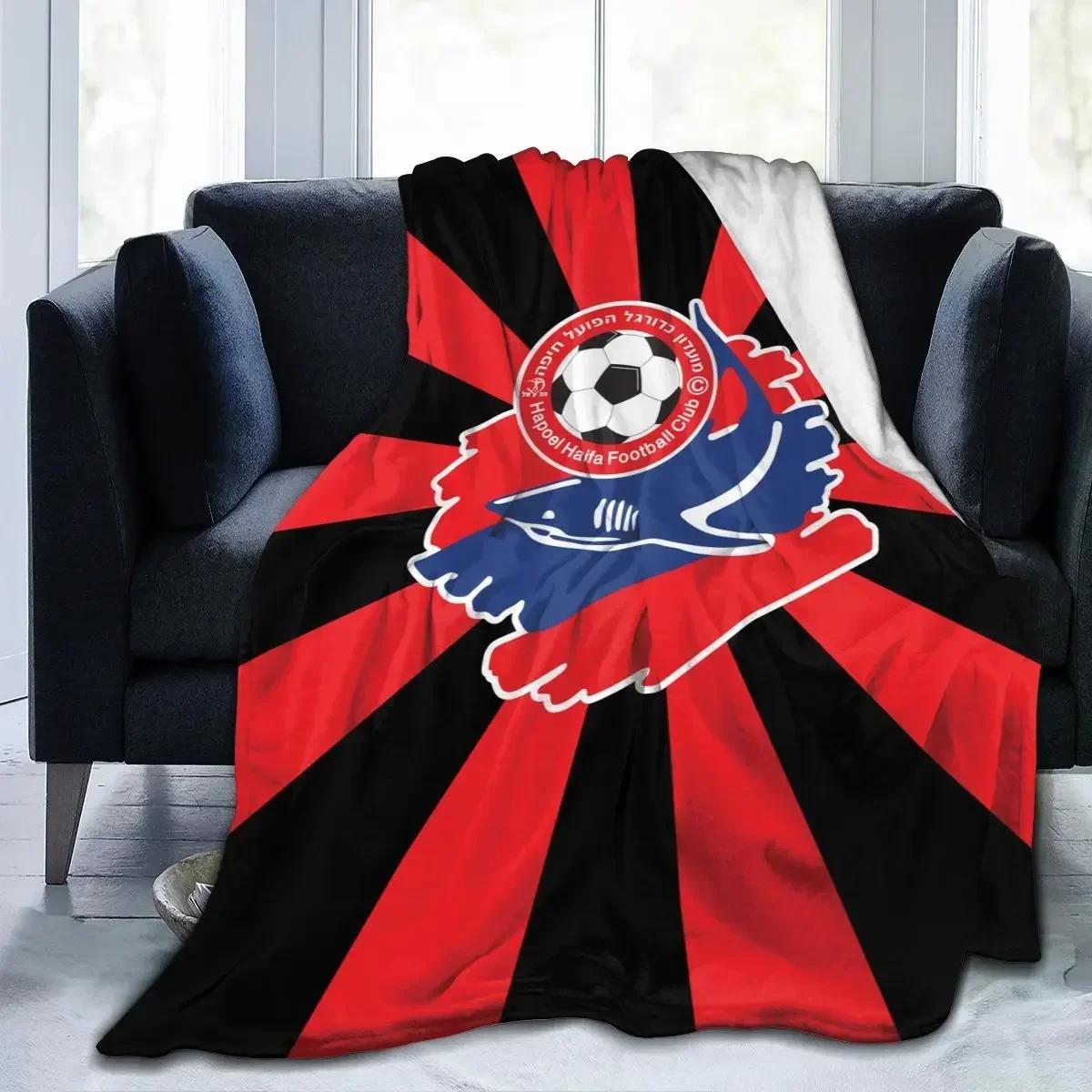 Hapoel Haifa All Season Fleece Blanket Throw Ultra Soft Flannel Blanket Digital Printed Premium Fluffy Microfiber Fleece 75X95CM