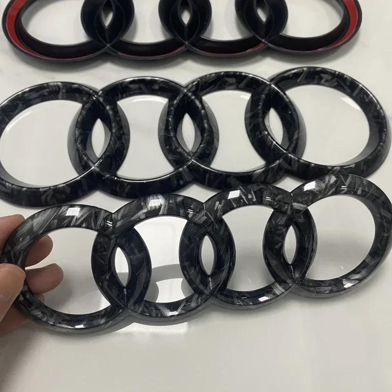 5Q A3 2014-2022 4 Ring Logo ABS Directly Covered Emblem Car Hood Front Grill Rear Trunk Emblem Badge A3 Refit AccessoryQ5 VSX23