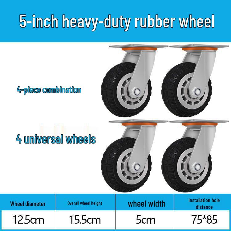 Heavy Duty Silent Swivel Caster Wheels (2-8 Inch) for Trolleys and Small Hand Trucks