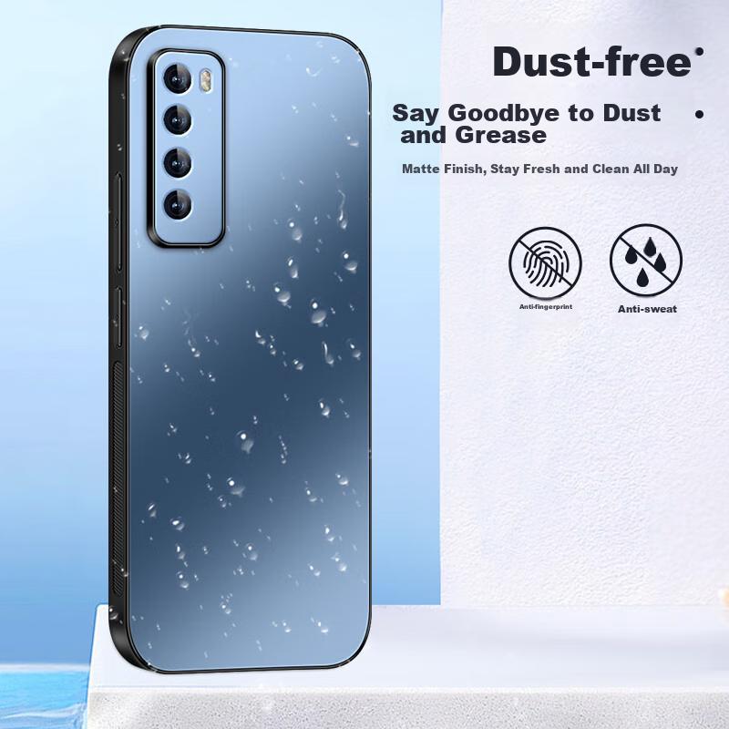 Huawei Nova 7 Phone Case, Huawei Nova 7 Protective Cover, AG Frosted Lens Full Protection, Real Machine Feel, Shockproof,n, Sapphire Blue