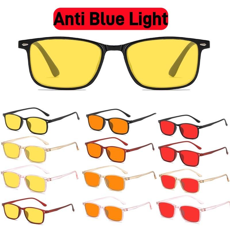 Blue Light Blocking Glasses for Watch Mobile Phones Play Computer Competitive Games Women's Style Orange or Red Lenses Goggles