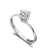 Imitation Diamond Ring Women'S Temperament Thick Rhodium Gold Plated 5A Zircon Ring Simple Ring Gift
