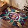 Burnley Football Print Crystal Velvet Rug, Comfortable Water Absorbent Non Slip Indoor Floor Carpet