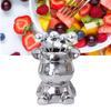 Barattolo Porta Posate da Frutta Forma di Animale Carino Portaposate da Forchetta in Ceramica con 6 Forchette da Frutta in Acciaio Inossidabile