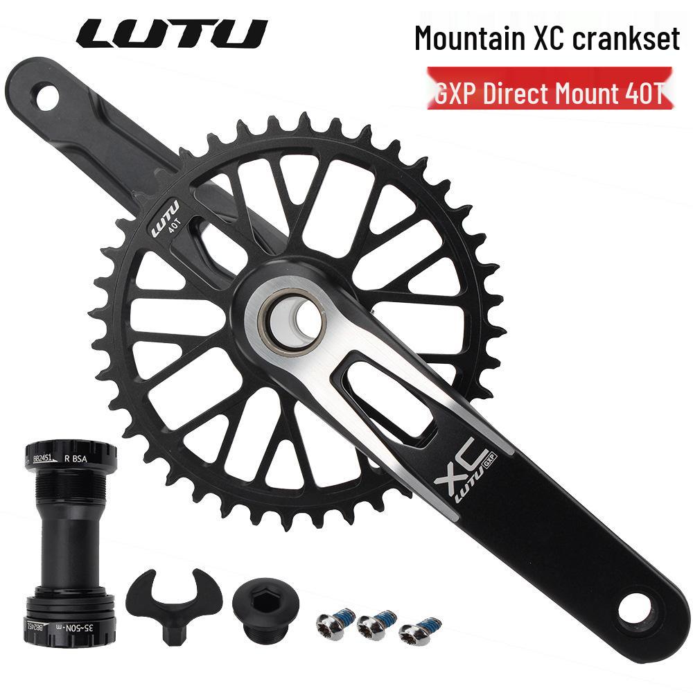 LUTU GXP Mountain Bike Crankset: Hollow Integrated 11/10/12-Speed AM/XC Single Chainring.