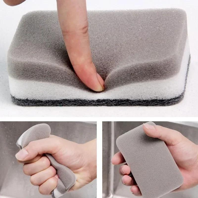 50/5pcs Magic Cleaning Sponges Double-sided Reusable Kitchen Sponge Wipes Pan Pot Dishwashing Scouring Pads Brush Clean Tools