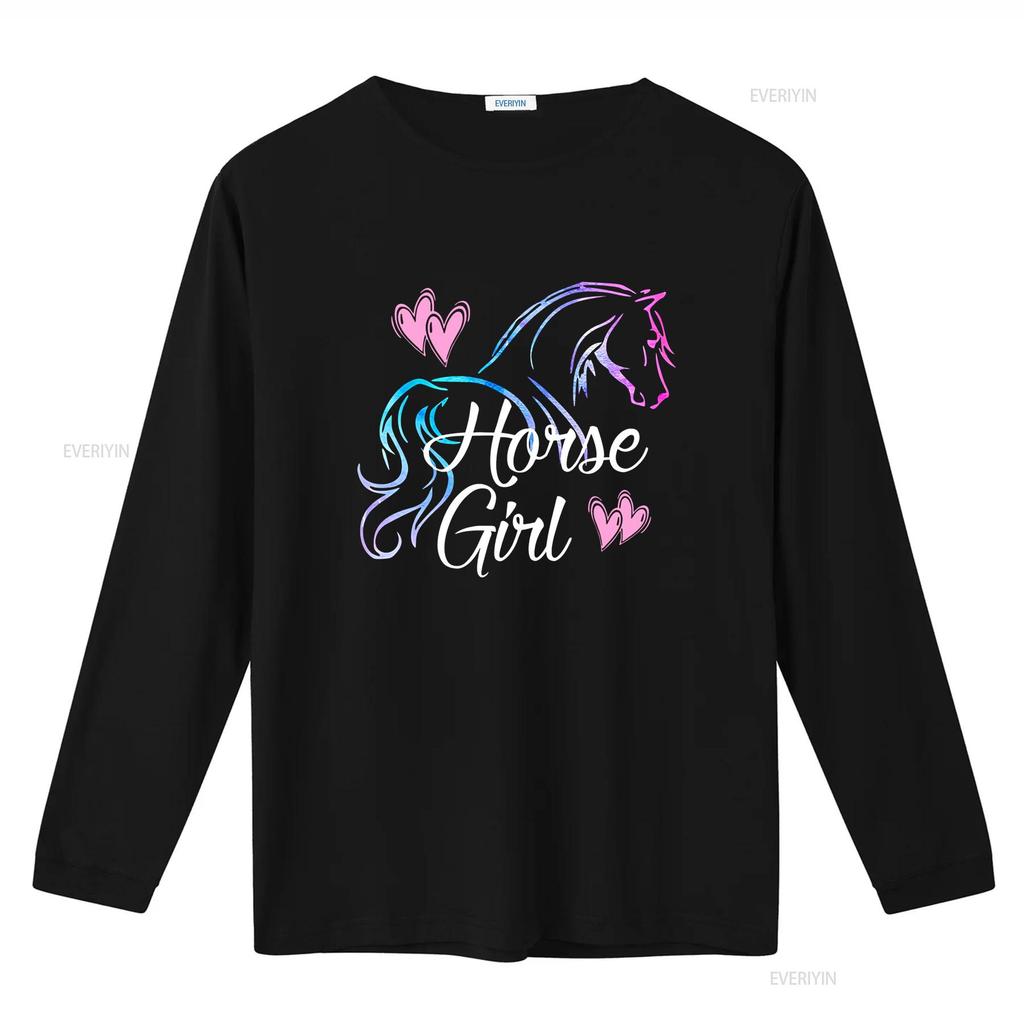 HORSE GIRL T Shirt Love Horses Riding Rider Women  vintage Washed Top For Everyday Wear fashion Slightly Unisex Versatile