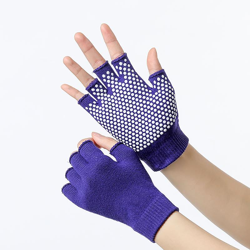 Women Non-Slip Yoga Gloves Breathable Fitness Pilates Half Finger Glove Sport Outdoor Cycling Fishing Workout Mittens For Gym