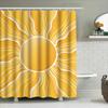 Yellow Sun Shower Curtain Home Decoration Waterproof Bath Mat Cover Bathroom Decorative Printing Curtains For Kids