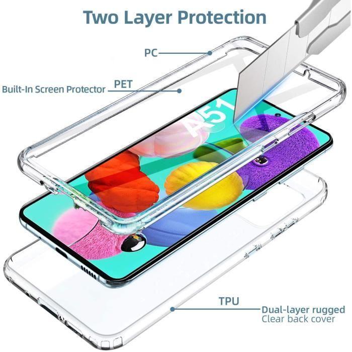Coque - HouTF - Samsung Galaxy A51 - 360 Degrés Protection - Antichoc - Anti-Rayures