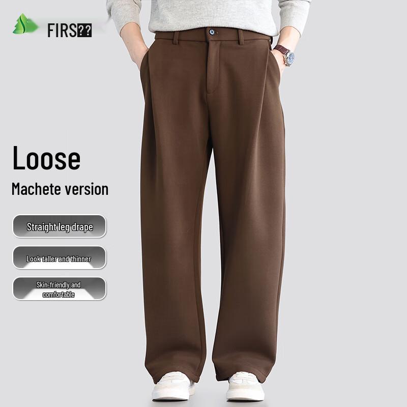

Shanshan Men s Thickened Autumn/Winter Loose Straight Casual Pants 2XL