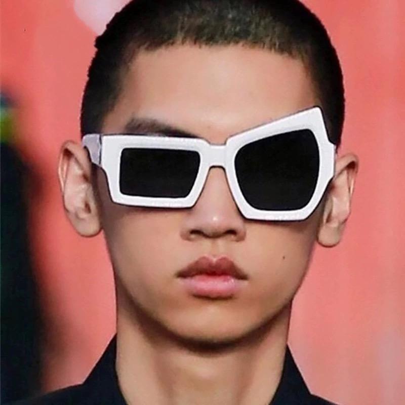 Vintage Luxury Brand Designer Funny Irregular Eyebrows Sunglasses Women For Men Sun Glasses Trend Punk Big Frame Popular Shades