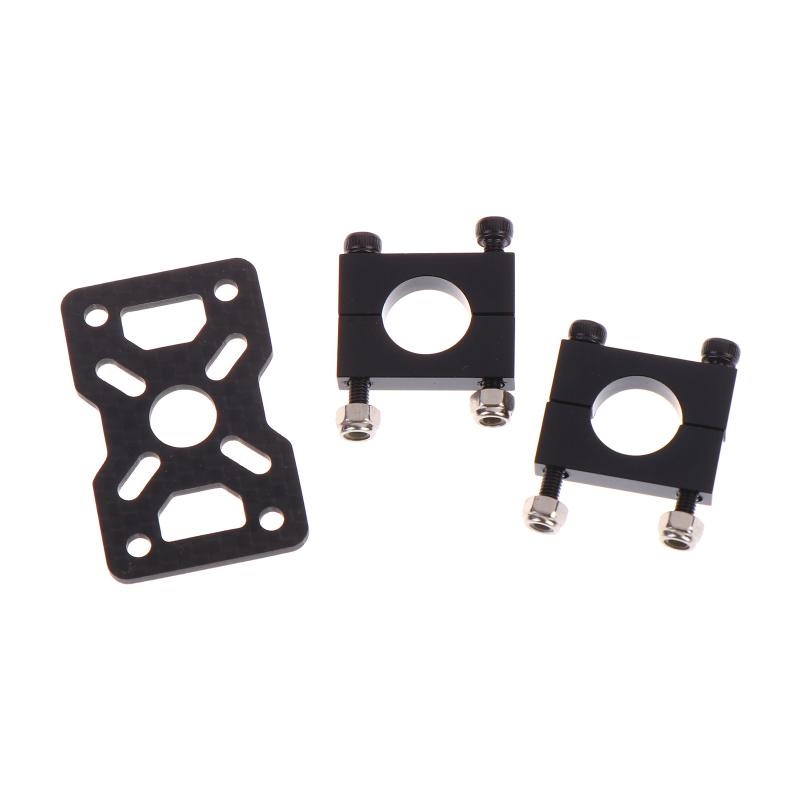 12/14/16/18/20/22/25/30mm 3k Carbon Fiber Motor Base Fixed Seat Mount Plate Pipe Clamp For RC Aircraft Model-TOY
