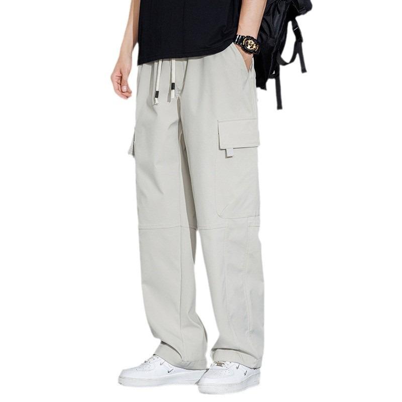 Men's Overalls Spring and Autumn New Youth Loose Casual Sports Pants Men's Solid Color Trousers