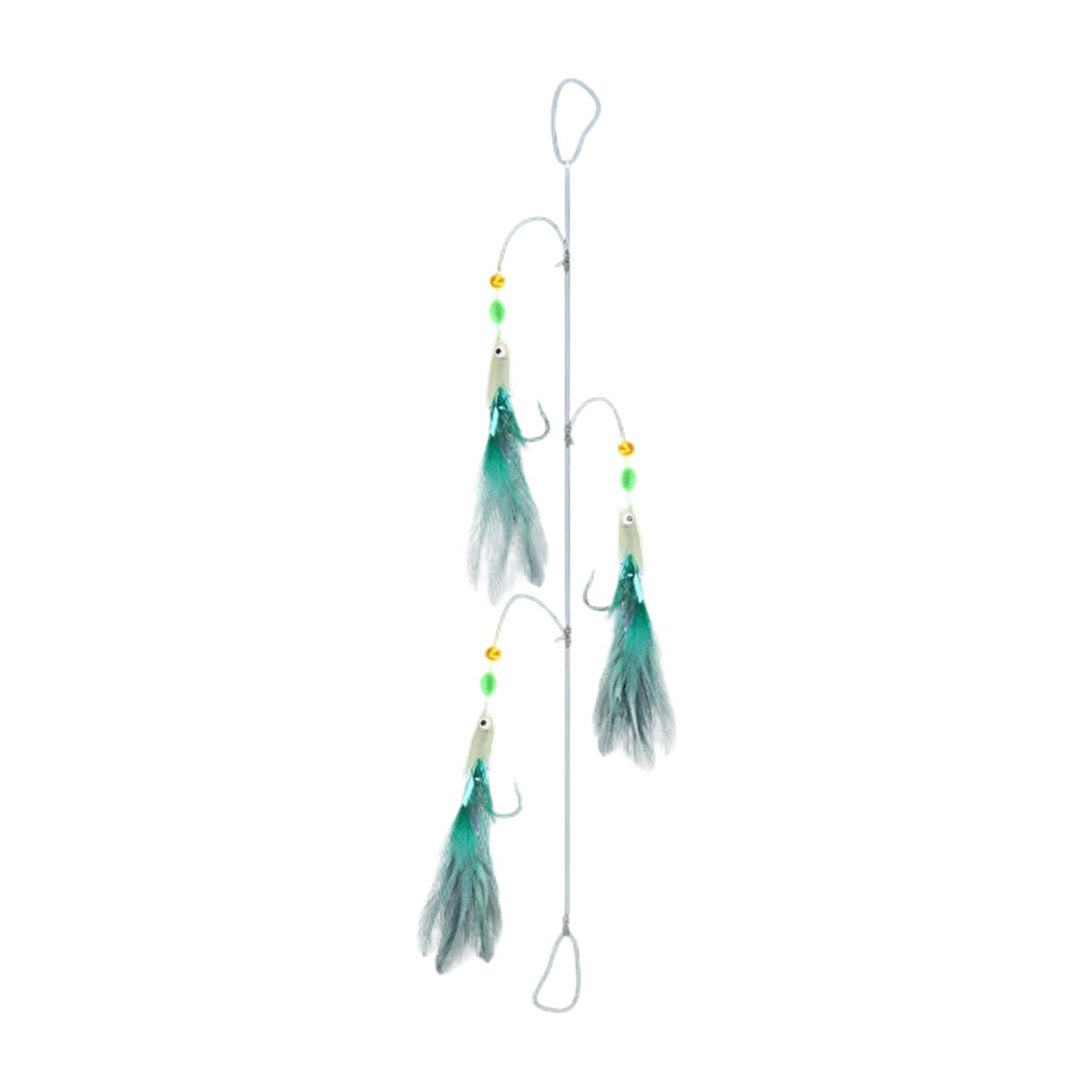 

Рыболовные приманки оснастки со светящимися бусинами оснастки сабики светящиеся крючки на леске рыболовный крючок для пресной воды соленой воды зелёный